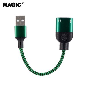 绿色USB转3.5+麦克风 拆分线（一体款）1米