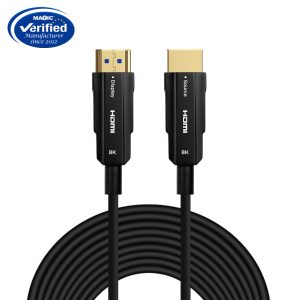 8K Zinc alloy HDMI fiber optic cable L