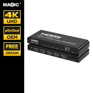 HDMI Splitter 1 in 4 out with Audio separation 4K 60HZ