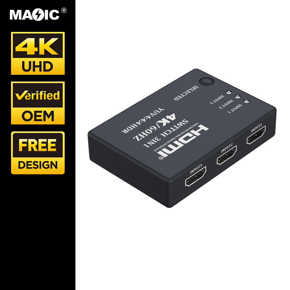 HDMI switch 3 in 1 out 4K 60hz