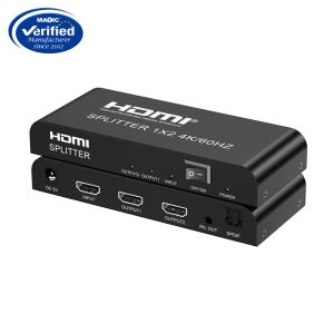 HDMI Splitter 1 in 2 out with Audio separation 4K 60HZ