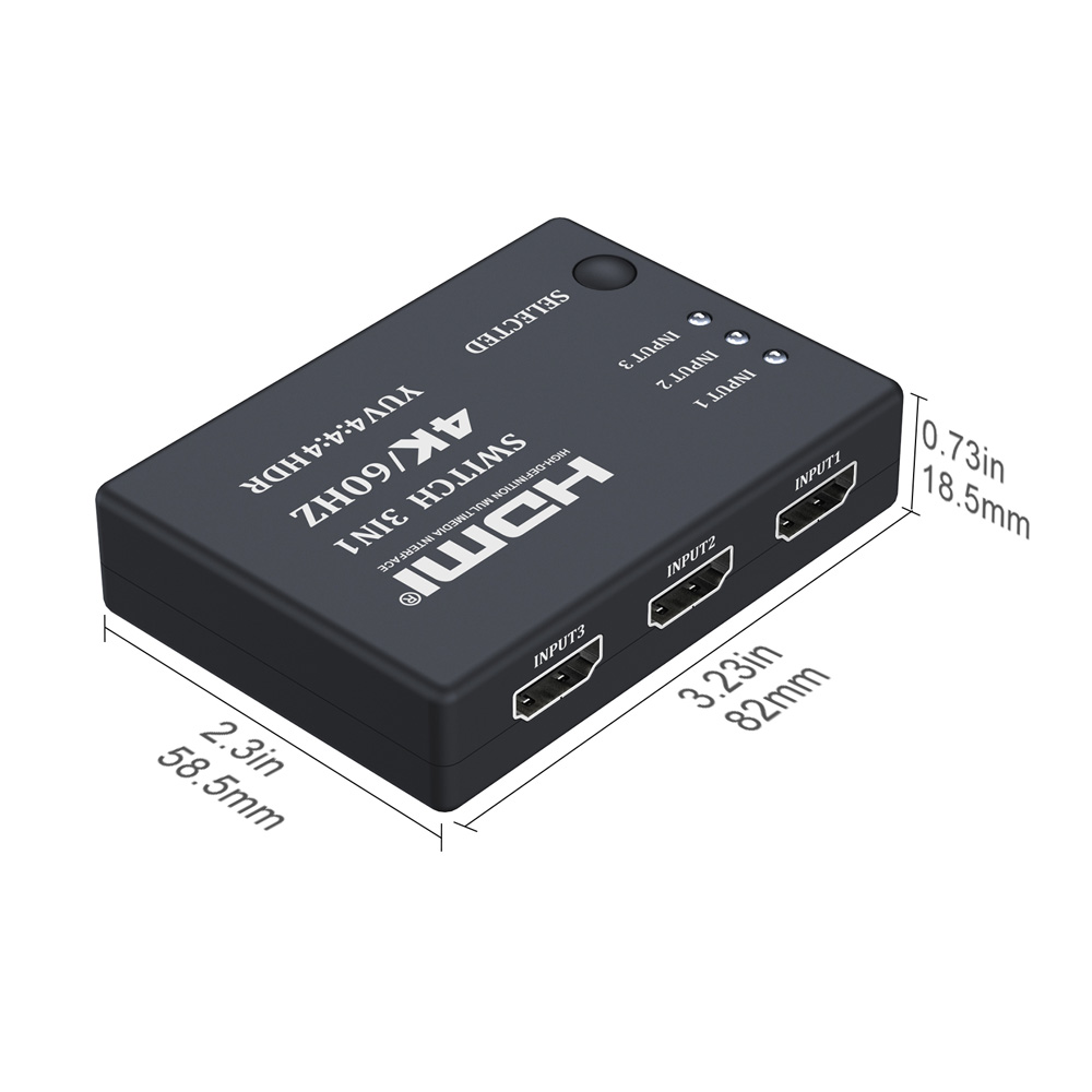 HDMI switch 3 in 1 out 4K 60hz - 图片 2