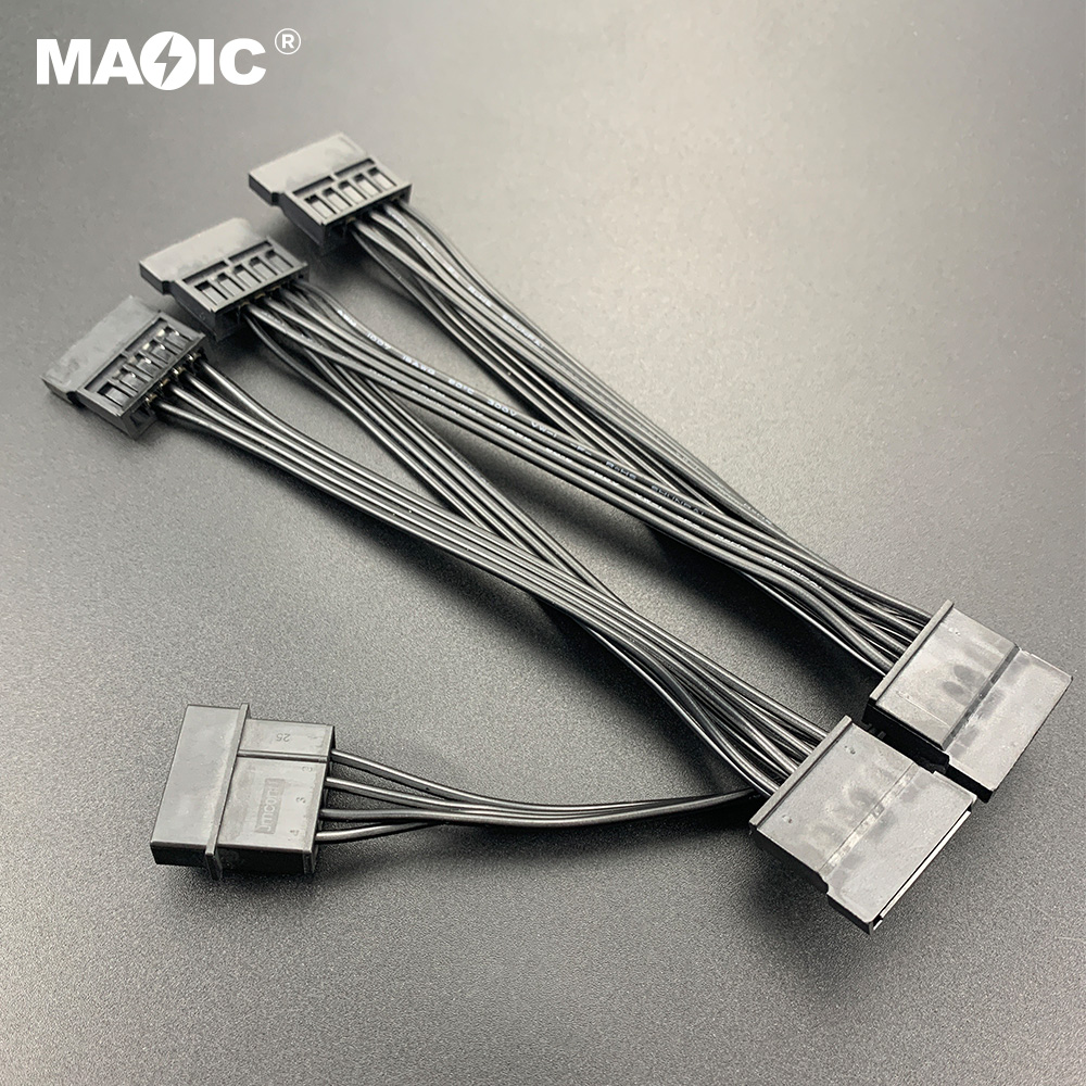4Pin Female IDE 1 to 5 SATA Cable - 图片 2