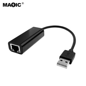 ABS壳黑or白 USB2.0 RJ45 Adapter 8152芯片 100兆网口带灯显