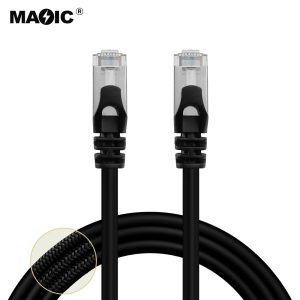 Cat7 cable 1M black Braid
