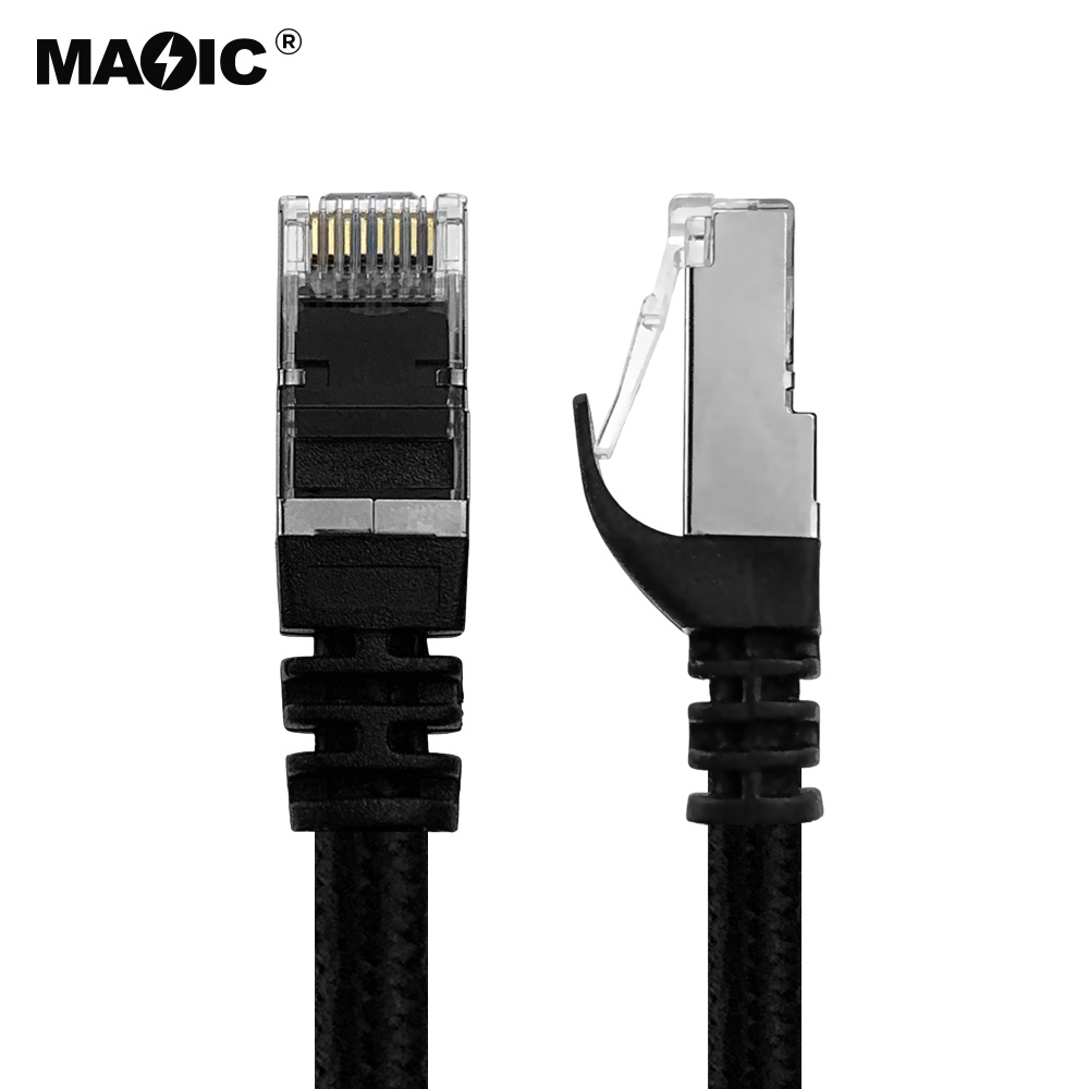 Cat7 cable 1M black Braid - 图片 2