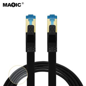 Cat8 cable 2M Braid Flat