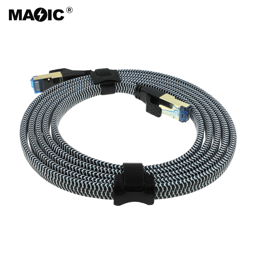 Cat8 cable 2M Braid Flat - 图片 4