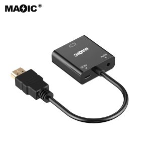 HDMI® to VGA adapter with audio and power