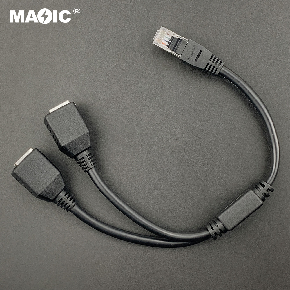 RJ45 male to 2female splitter