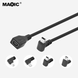 USB 2.0 mini-B male to mini-B female cable