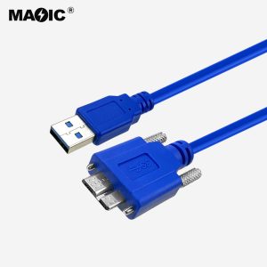 USB 3.0 A male to Micro B male blue cable