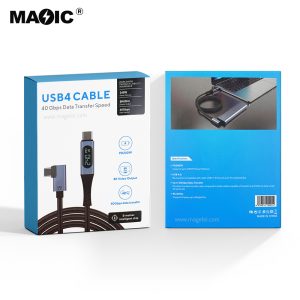 USB4 Cable angle with Digital LED