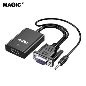 VGA to HDMI® adapter with audio cable