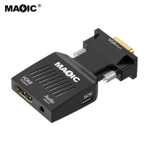 VGA to HDMI® adapter with audio port