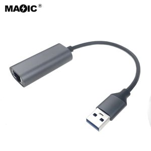 金属壳A USB3.0 RJ45 Adapter 8153芯片 1000兆网口带灯显