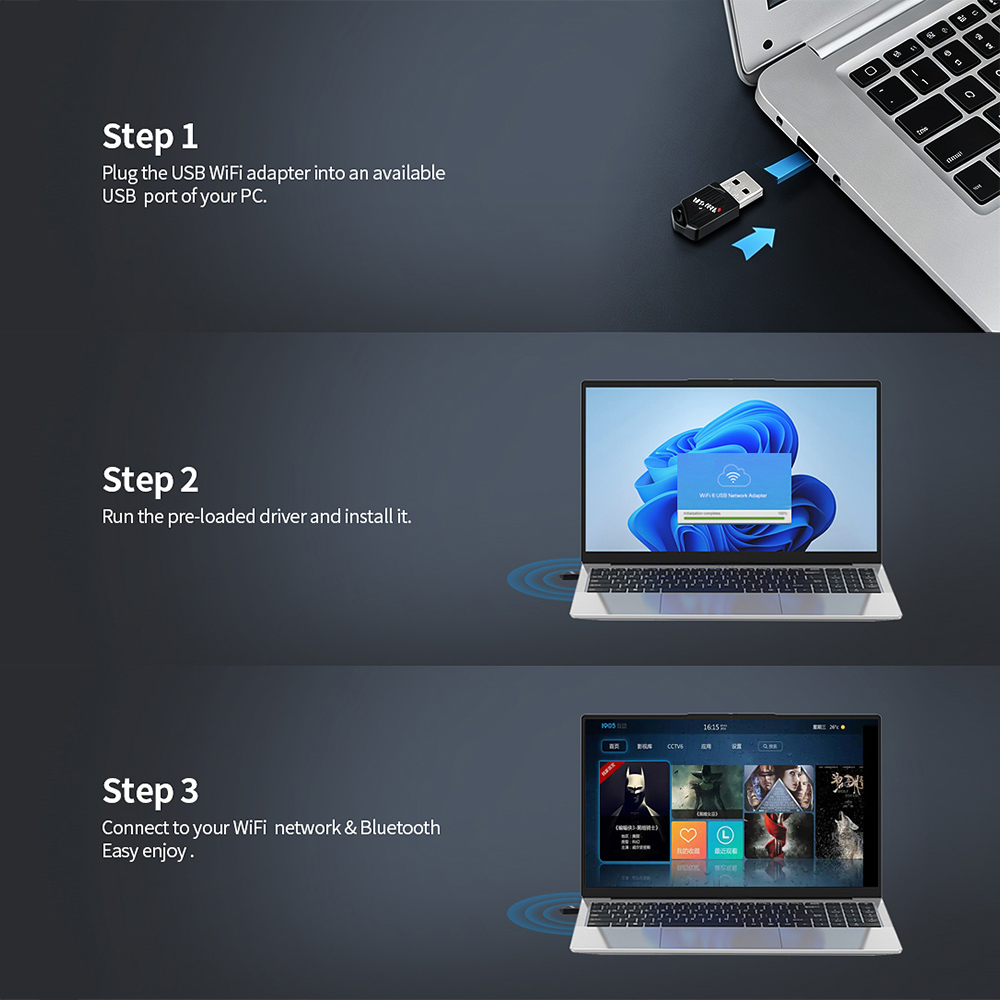USB WiFi 6 Adapter AX920B - 图片 7