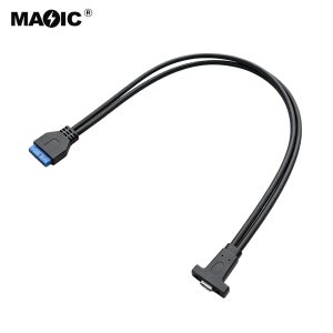 USB 3.0 20Pin Motherboard Header to Type-C Female Panel Mount Cable