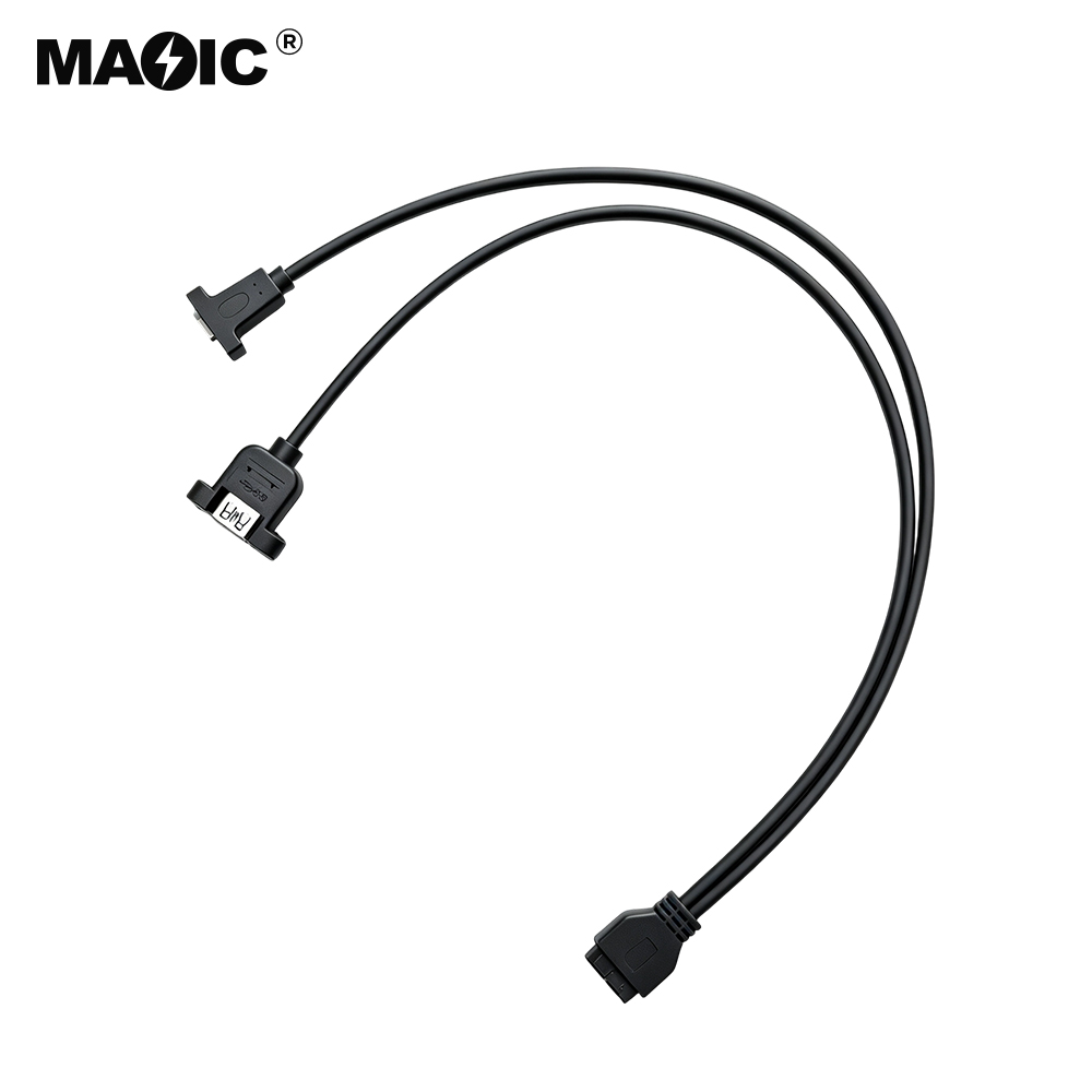 USB 3.0 Micro-B Male to Dual USB Female Panel-Mount Splitter Cable - 图片 2