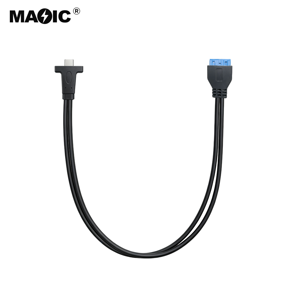 USB 3.0 20Pin Motherboard Header to Type-C Female Panel Mount Cable - 图片 2