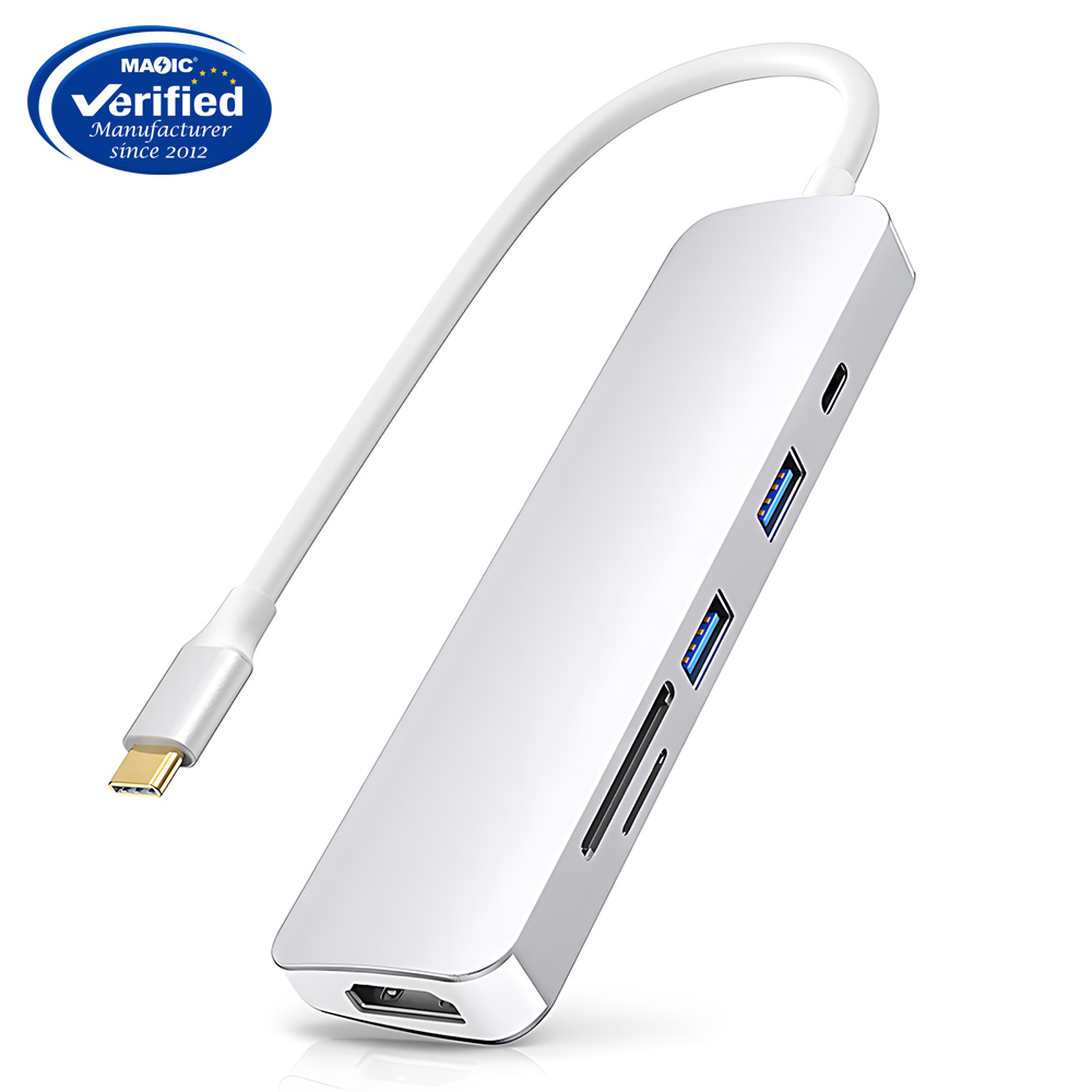 6-in-1 USB-C Hub with 4K HDMI, SD/Micro SD Card Reader & USB 3.0 Ports - 图片 2