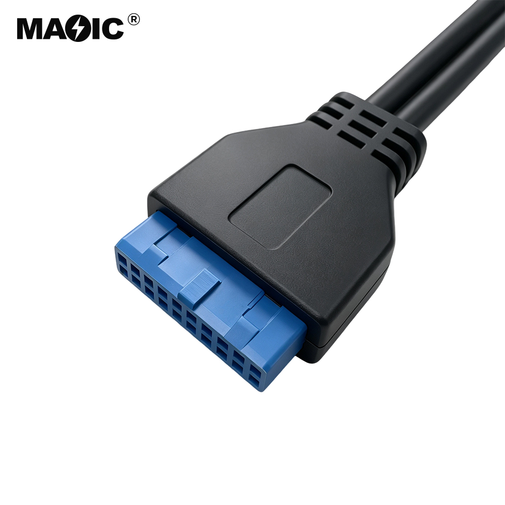 USB 3.0 20Pin Motherboard Header to Type-C Female Panel Mount Cable - 图片 3