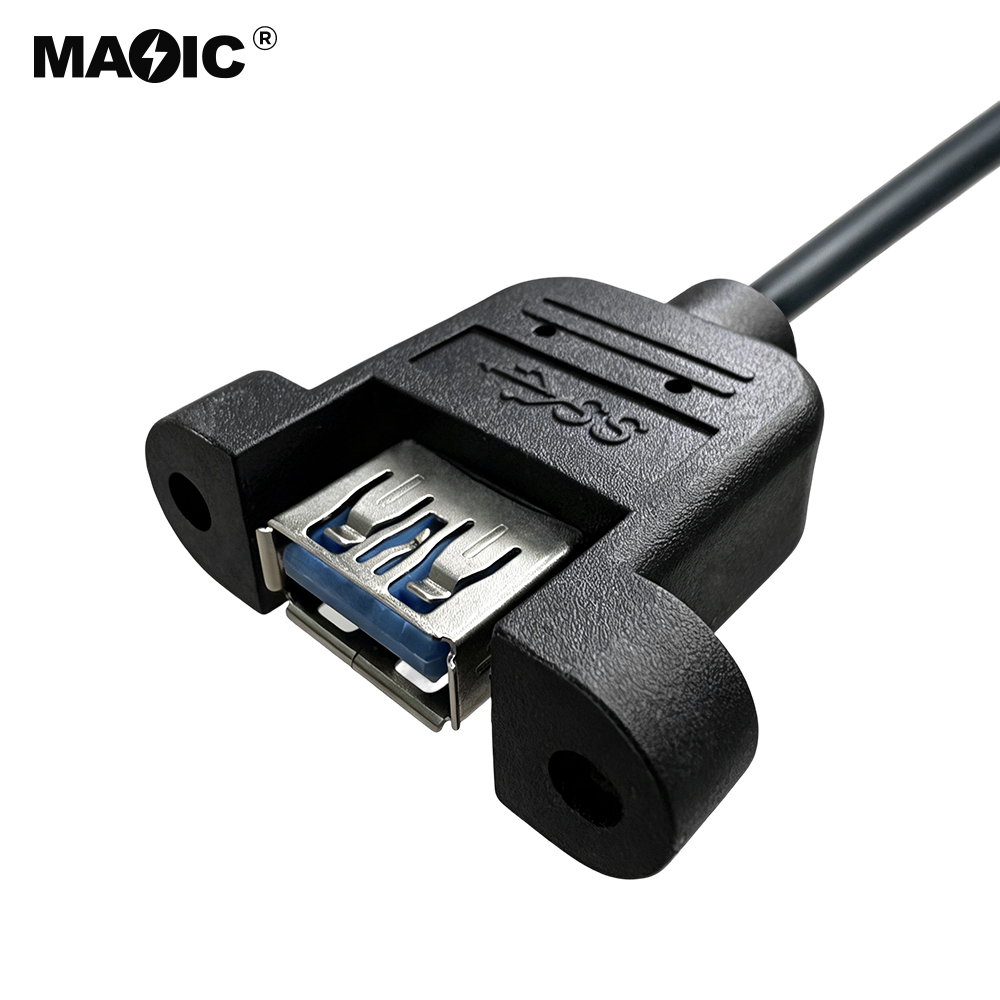 USB 3.0 Micro-B Male to Dual USB Female Panel-Mount Splitter Cable - 图片 5
