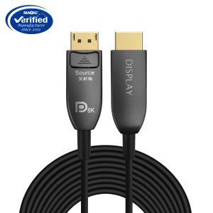 8K DP to HDMI fiber cable