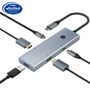 5-in-1 USB-C Hub with One-Key Screen Off Button